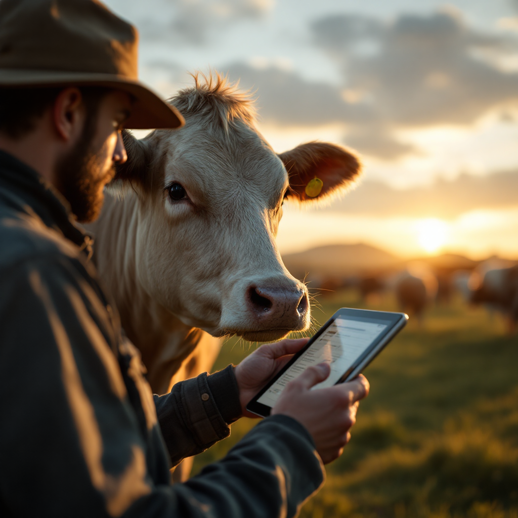 Rancho com gado e monitoramento por sensores