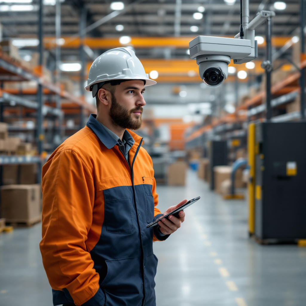 Appareil Edge AI et installation de caméras dans un environnement industriel