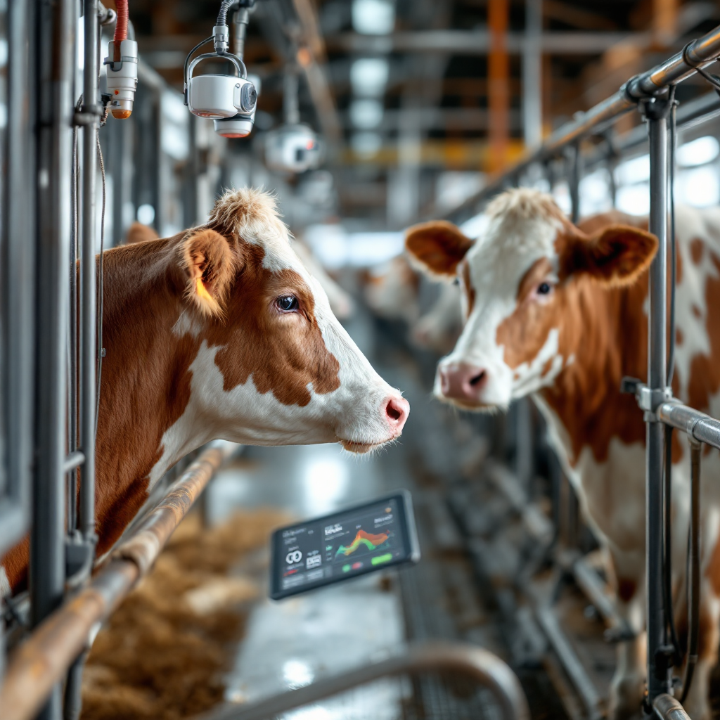 Ganganalyse-Überwachung einer Milchkuh