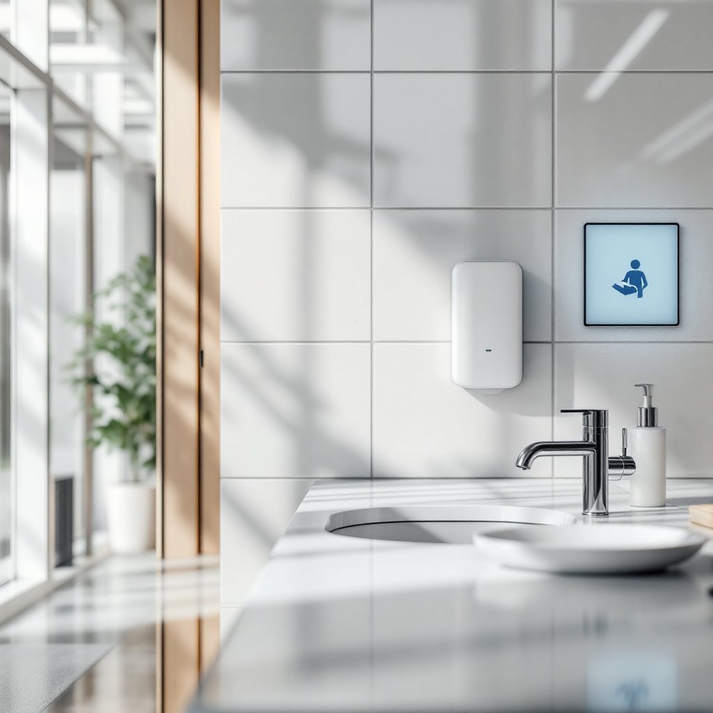 Handwashing station with dispenser and display