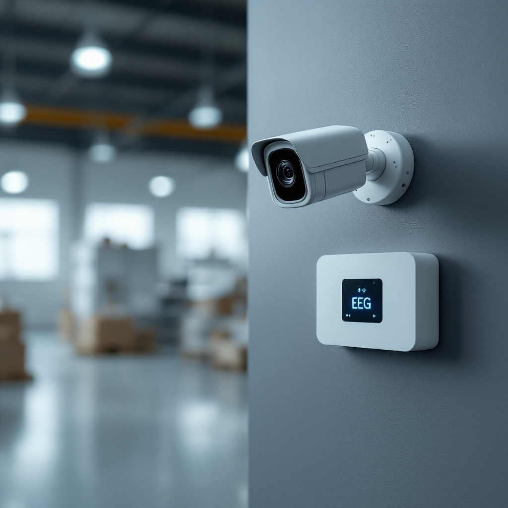 Wärmekamera und Sensoreinheit in einer Produktionsanlage