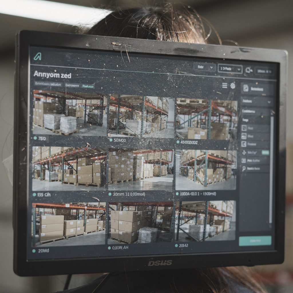 Interfaccia IA che etichetta oggetti su fotogrammi video