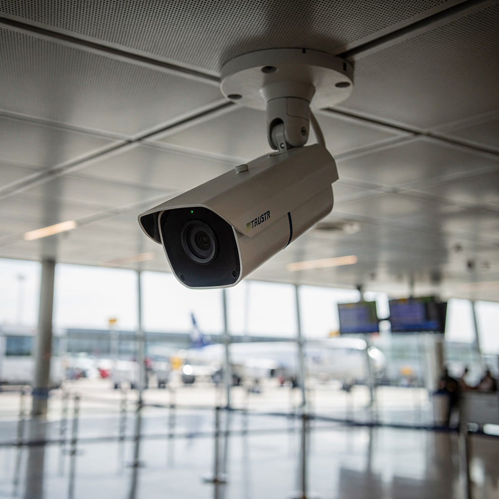 KI‑gestützte Sicherheitskamera in einem öffentlichen Raum installiert KI‑gestützte Sicherheitskamera in einem öffentlichen Raum installiert