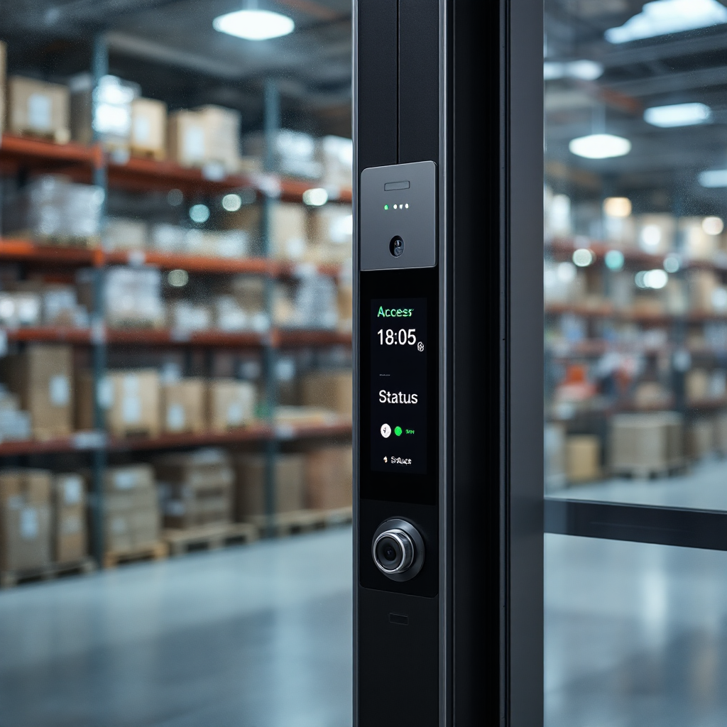 Access checkpoint with camera and badge reader