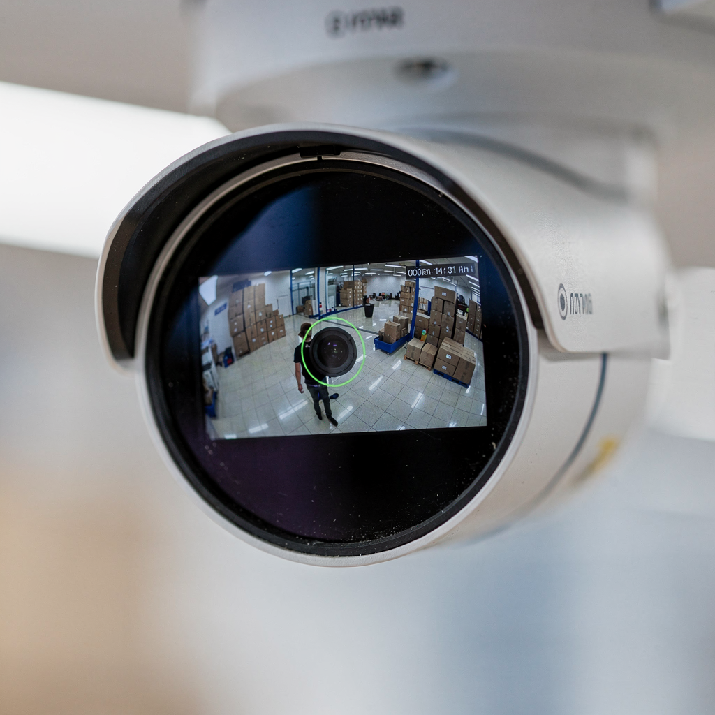 Objectif de caméra avec une détection mise en évidence à l'écran