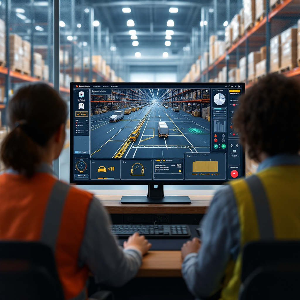 Controlekamerdashboard met LPR-videofeed en poortmeldingen