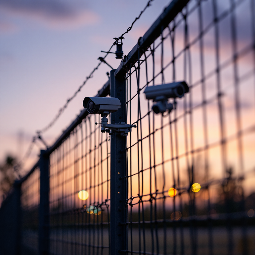 Cerca com sensor térmico e câmera