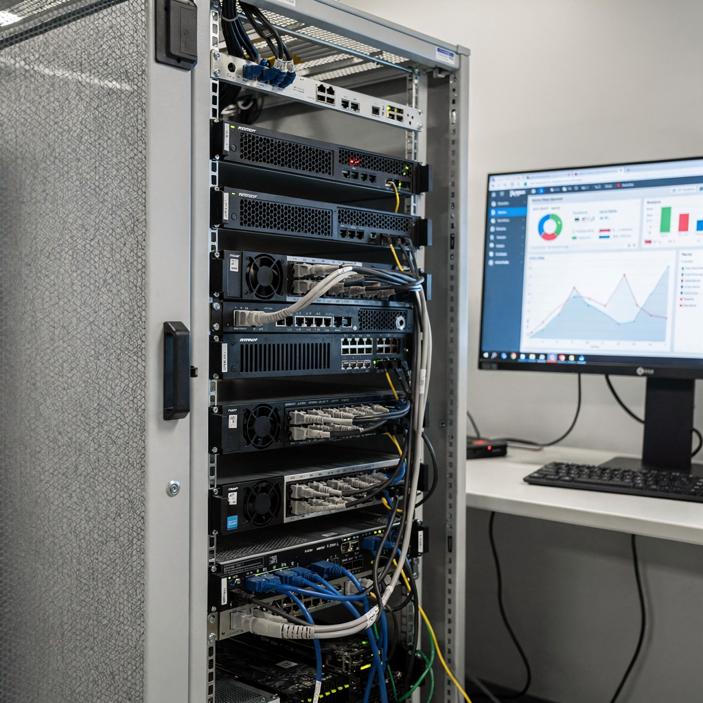 GPU-analyticsservers in een serverrack