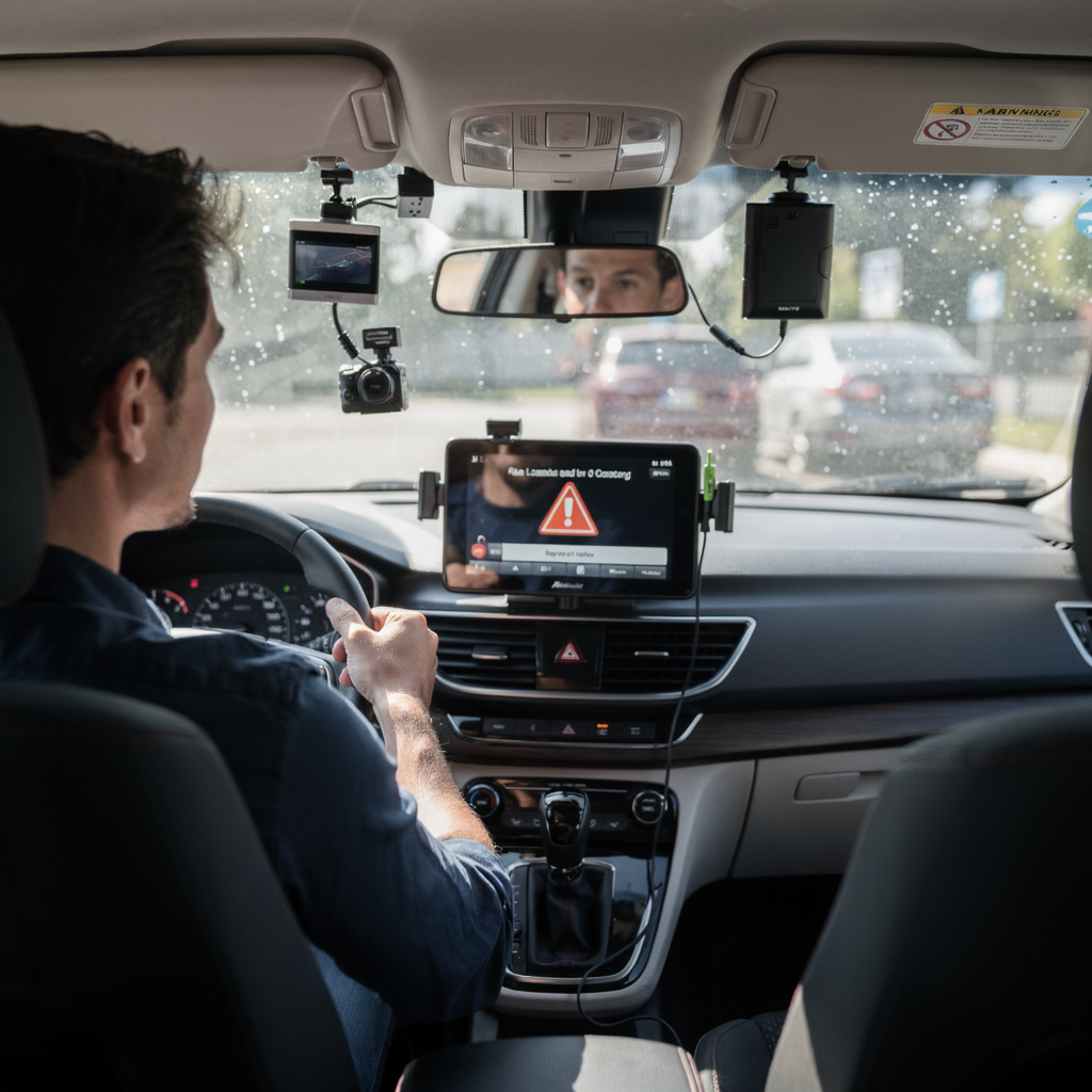 Display di avviso per affaticamento in cabina e sensori