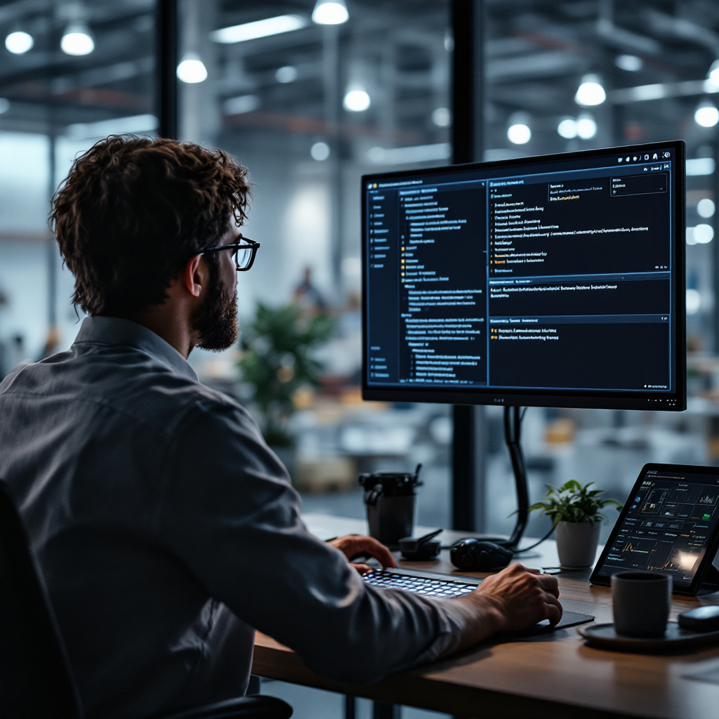 Opérateur examinant un résumé textuel d’événement à côté de la vue caméra