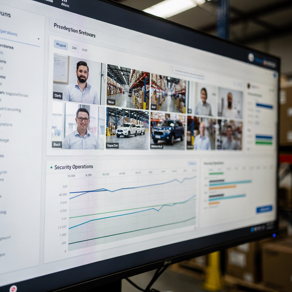 Security operations dashboard with detections