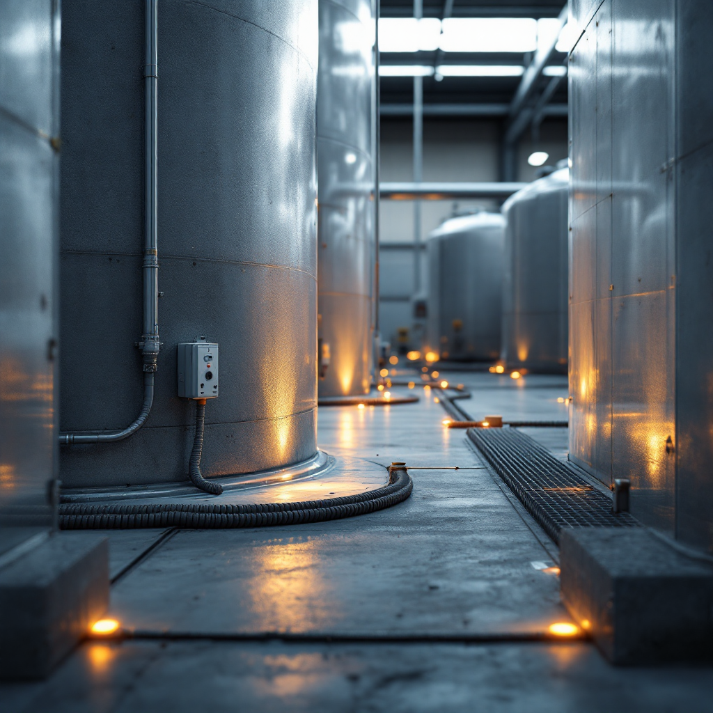 Contenimento serbatoio con sensore a corda