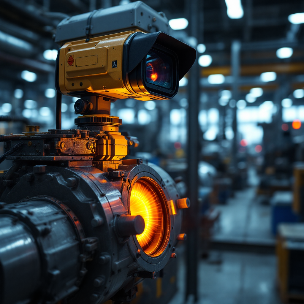 Wärmebildkamera überwacht industrielle Ausrüstung