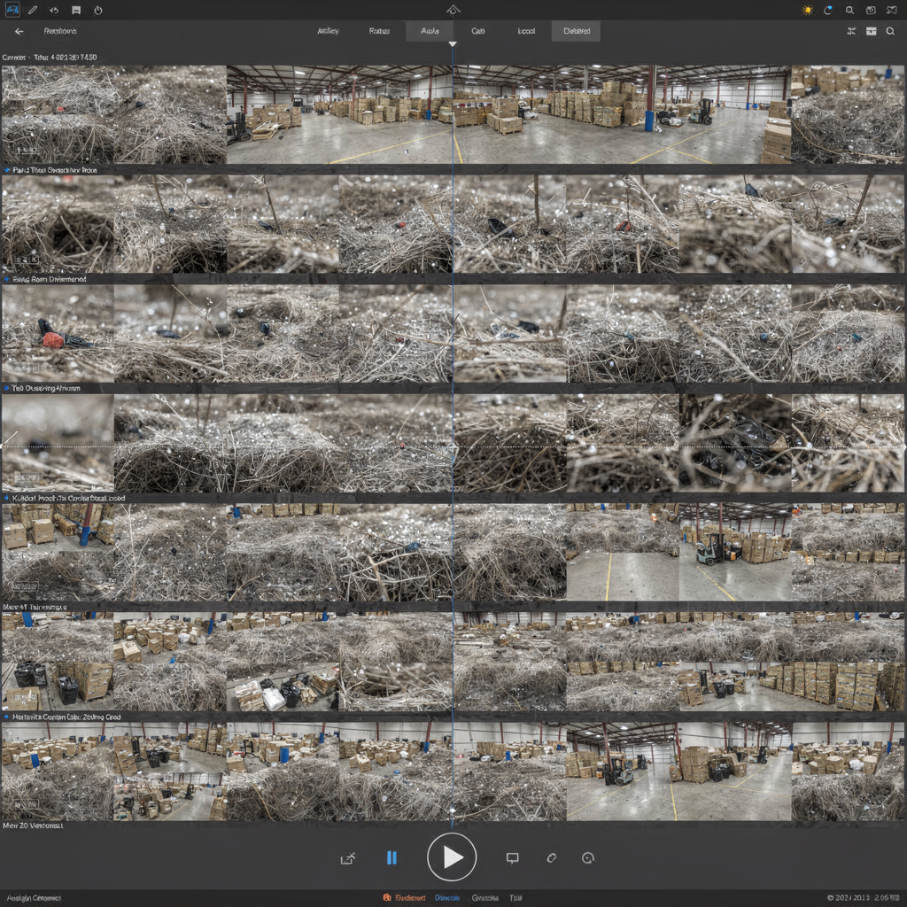 Timeline reconstruction from multiple camera clips