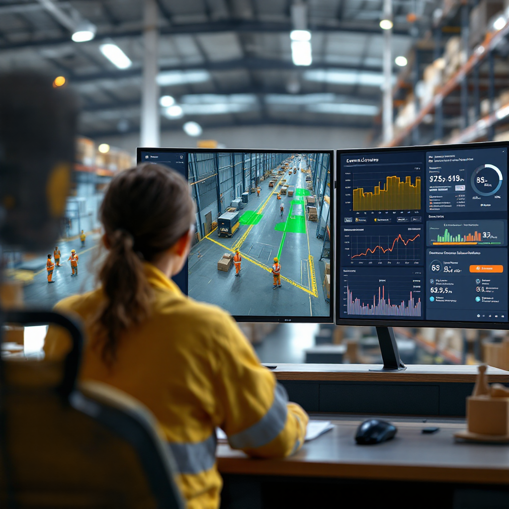 Magazijnbewakingsdashboard met live detecties