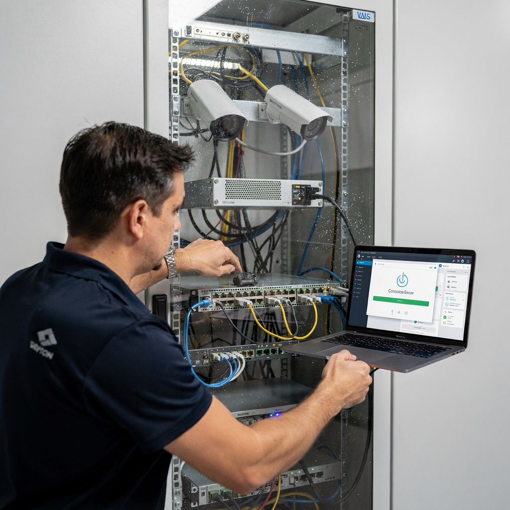 Installer connecting edge server to VMS